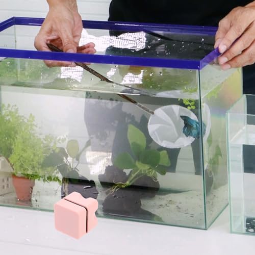 Magnetic Fish Tank Brush 1.25 Inch Aquarium Glass with Scraper for Small Fish Tank Accessories and