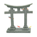 Japanese Shinto Torii Gate – Asian Aquarium Decor, Sandstone Fish Tank Shrine Ornament, Betta & Aquatic Hideout