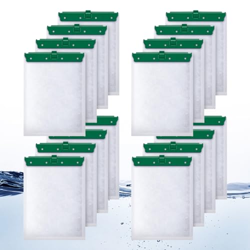 16 Count Medium Filter Cartridges Compatible with Whisper Bio Bag Filters, Large Aquarium Filter Cartridge for Whisper 10i/IQ10/PF10 and Repto Filter 90 GPH - size: M-16Pack