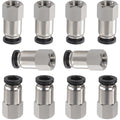 1/4 Air hose fittings, Push to Connect Air fittings Female Straight 1/4 Inch Tube OD x 1/8 NPT Thread Fitting (Pack of 10) - size: OD 1/4 - NPT 1/8, style: Female thread