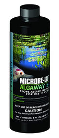 MICROBE-LIFT ALGA08 Algaway 5.4 Algae Control Treatment for Ponds and Water Gardens, Safe for Koi Fish, Goldfish, Plants, and Decorations, 8 Ounces - size: 8 Ounces
