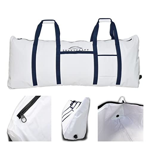 Savvycraft Waterproof Leakproof Insulated Fish Kill Bag, Heavy Duty Soft Fish Storage Bag with Easy Grip Handles, White 60" L x 12" W x 22" H - style: Flat Bottom: 60"l X 12"w X 22"h