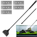Aquarium Algae Scraper, 25.59 inch Length, 6 Replaceable Blades, Black（65cm/25.59in