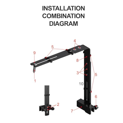 Aquarium Light Riser, Aquarium Light Bracket, Aluminum Alloy High Adjustable Aquarium Light Holder,Fish LED Aquarium Light Stand for Hanging Lamp (Black) - color: Black