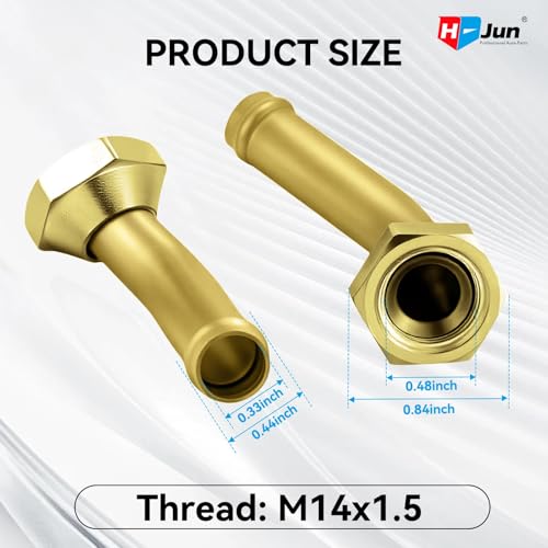 Automatic Transmission Cooler Oil Tube Connector Compatible with Honda Accord 2.4L 2008-2012, Crosstour 2.4L 2012-2015 (Thread M14x1.5)