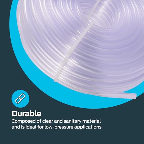 Eastman 1/4 Inch ID (3/8 Inch OD) PVC Clear Vinyl Tubing, 100 Foot Length, 98618 - size: 1/4 in. ID x 3/8 in. OD, style: 100 Ft.