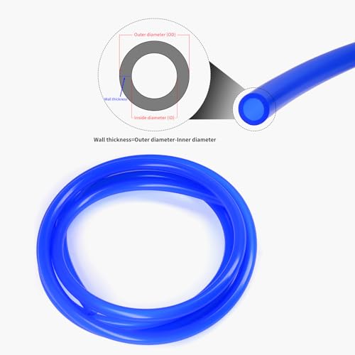 Silicone Tubes,9.84Ft 5/16" ID×25/64" OD (8mm×10mm) Blue Food Grade Silicone tubing,For Food Grade Soft Milk Beer Drink,Home Brewing Wine making, Engine,Fish Tank Air Pump - color: Blue, size: 8mm×10mm