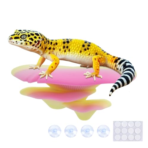 Westant Mushroom Decor for Reptile Tank, Fish Tank, Pet-Safe Bearded Dragon Tank Accessories, Realistic Terrarium Plants for Leopard Geckos, Crested Geckos, Tree Frogs, Snakes (Sunrise, Trio Cap) - color: Sunrise, size: Trio Cap