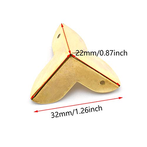 SDTC Tech 12-Pack Mini Jewelry Box Corner Protectors Metal Edge Guard Cover - Gold - color: Gold