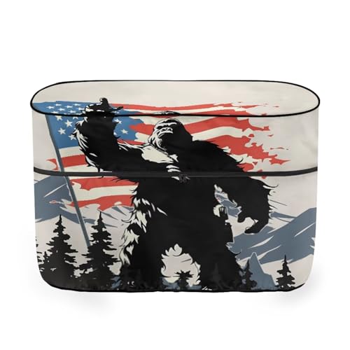 American Flag Ape Man RV Propane Tank Cover for Travel Trailer Replacement Cover for RV/Trailer/Camper Double 20lb Propane Tank Protector - color: American Flag Ape Man, size: Small-Double 20LB