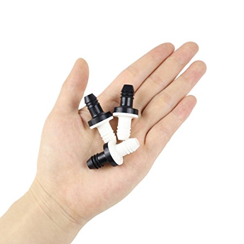 3/8" 10mm Inline vacuum Barbed Check Valve,1Pcs/ 2Pcs /5Pcs ABS One Way Water Non-Return Breather Check Valve for Fuel Gas Liquid Air - color: 2