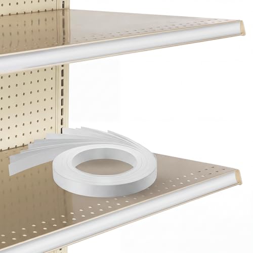 Frienda 100 Pcs Decorative Gondola Shelving Vinyl Insert Strips Pre Cut 48" x 1.25" C Channel Decorative Shelf Insert Strips for Retail Store Supermarkets Grocery Gondola Decoration (White) - color: White