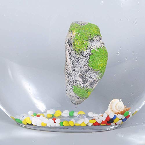 Zerodis Artificial Suspended Rock,Floating Moss Rocks Resin Stone Decorations Flying Suspended Stone Decoration(M)