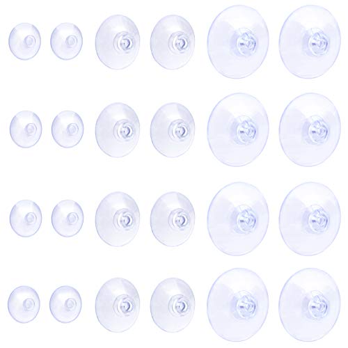 Pawfly 30 Pack Suction Cups for Glass, Small Rubber Suction Cups for Home Kitchen Bathroom Organization Christmas Decoration Window (Assorted Sizes 0.8 & 1.2 & 1.8 Inch) - color: 0.8"+1.2"+1.8"