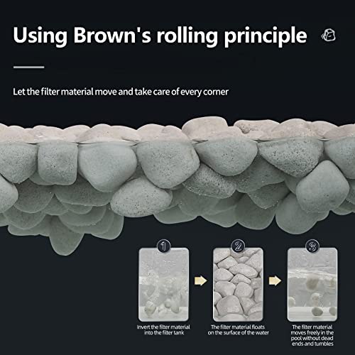 Aquarium Biological Filter Media, 1.2 Inch Floating Ceramic Bio Media with Porous Massive Surface Area for Freshwater and Saltwater Fish Tank - size: Floating Ceramic Bio Media
