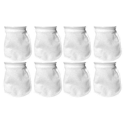 Aquarium Felt Filter Bags - 100 Micron -Sock Filters - Custom Made in USA (7 Inch Ring by 12 Inch Long 8 Pack) - color: 8 Pack, size: 7 Inch Ring by 12 Inch Long