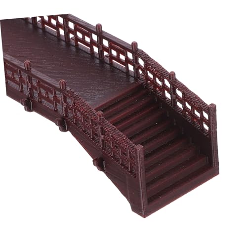 Zerodeko Miniature Chinese Bridge Model for Micro Garden Decor Vintage Long Bridge Landscape Ornament 7.5 Plastic Garden for Sand Table and Aquarium Decoration