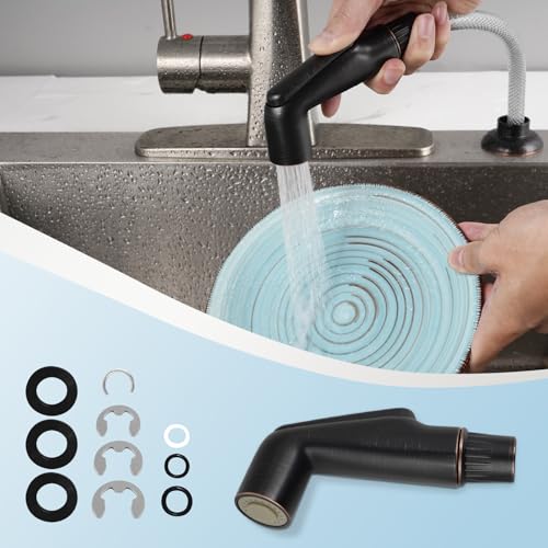 Hygie Rinse Universal Fit Kitchen Sink Spray Attachment, Kitchen Sink Side Sprayer Head Compatible with Delta, Moen, Kohler and Other OEM Brands Spray Head, Oil Rubbed Bronze - color: Oil Rubbed Bronze, style: Nozzle Head Only