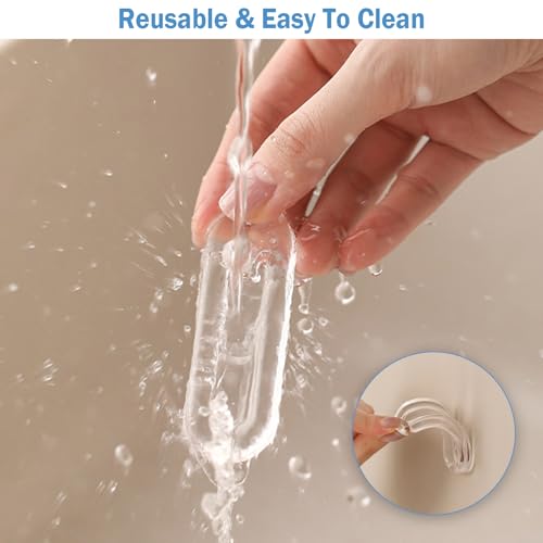 4 Pcs Clear PU Self-Adhesive Recessed Finger Pulls - Oval Sliding Door Handles, Instant Handle for Glass Doors, Windows, Drawers & Cabinets