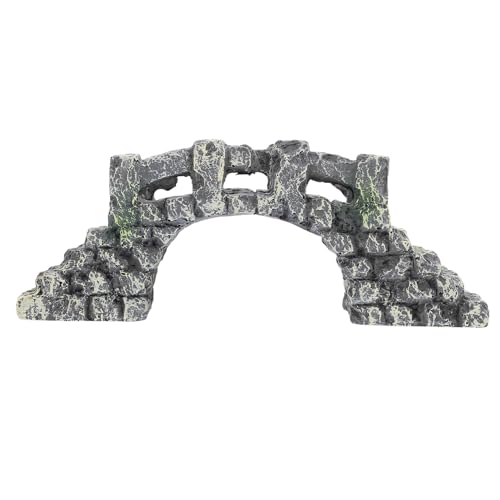 Beaupretty Mini Resin Arch Bridge Aquarium Decoration for Fish Tank Landscape, Tiny DIY Resin Bridge Model for Micro Scene and Turtle Basking Platform