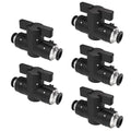 5/16(8mm) Push To Connect Valves,5/16(8mm) Air Valve Pneumatic Quick Push To Connects Fittings,Throttle Flow Speed Control - color: Black BUC, size: 5/16"OD(8mm)