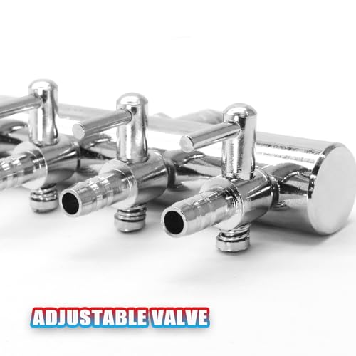 Aquarium Air Pump Valve, Aquarium Air Line Splitter Metal Fish Tank Distributor - size: 8 Way