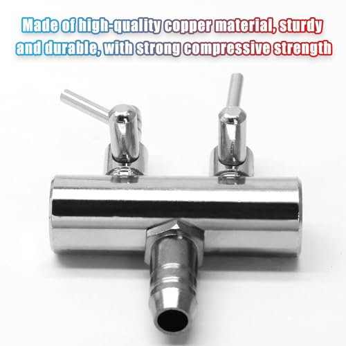 Aquarium Air Pump Valve, Aquarium Air Line Splitter Metal Fish Tank Distributor - size: 2 Way