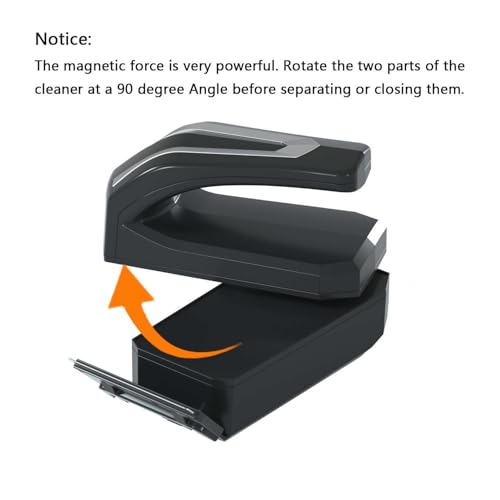 Aquarium Super Powerful Magnetic Cleaner with 4 Algae Scrapers for Glass Fish Tank Magnet Brush Floating S+(Plus) - size: S