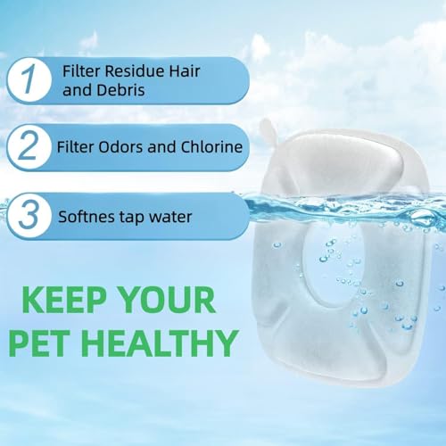 4inch Cats Fountain Replacement Filters with Pre-Filter Sponges for 67oz, 95oz and 135oz Pet/Cat Automatic Water Fountain Dog Water Dispenser (8 Pack) - color: 8 Pack