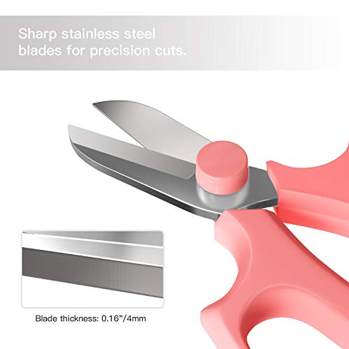 Housolution Flower Scissors, Strong Floral Shears, Premium Steel Garden Pruning Shears Garden Scissors Floral Fruits Leaf Scissors Hand Pruner Snip Trimming Tool for Gardening Flower Arrangement, Pink - color: Pink, size: 1 Pack