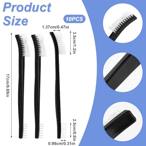 cobee 20Pcs Double-Ended Cleaning Brushes, Plastic Small Cleaning Brush Stiff Bristles Crevice Brushes All Purpose Detailing Brush for Bathroom Kitchen Home Small Space