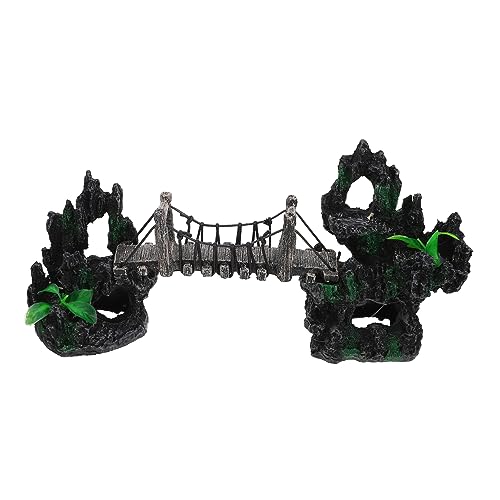 Alipis Aquarium Figurine Resin Bridge Decoration for Fish Tank Creative Underwater Ornament Unique Landscaping Adornment for Aquariums and Home Decor