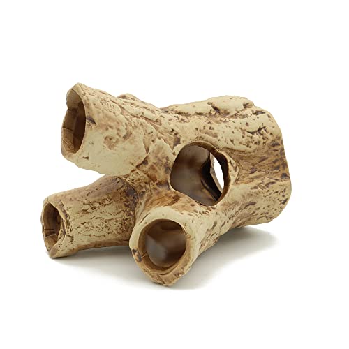 ALEGI Aquarium Cave Tree Stump Hole for Betta Fish, Shrimp, Cichlid Rock Cave Stone Betta Fish Hideout Cave Decorations (Styles 3)