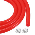 MECCANIXITY 3.3ft Silicone Rubber Tubing 3/16" ID 5/16" OD Plastic Tube Flexible Air Hose for Brewing, Wine Making, Pump Siphon, 4.8mm x 8mm, with 2pcs Clamps, Red - color: Red, size: 3/16" x 5/16"
