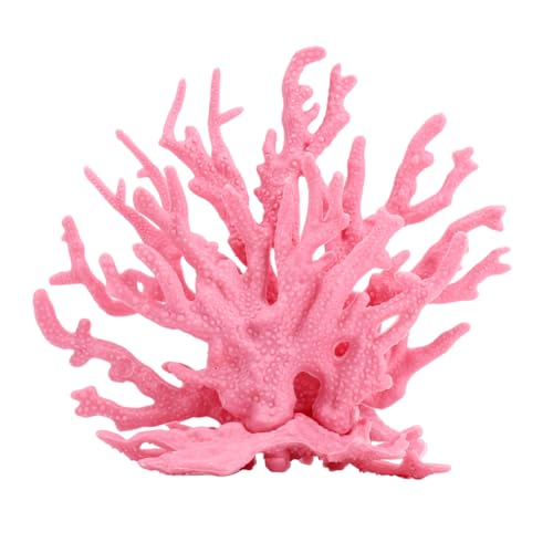 Tinoaly Fish Tank Decorations, Plastic Coral Reef Decor Creative Realistic Aquarium Coral Ornaments for Fish Tank Aquarium Landscape Decor Ornament Accessories Supplies (Pink) - color: Pink