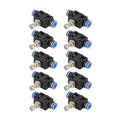 10 Pcs/Set Pneumatic Flow Speed Valve, Push In Speed Controller 6mm Pneumatic Air Flow Control Valve Connector, Pneumatic Quick Fittings