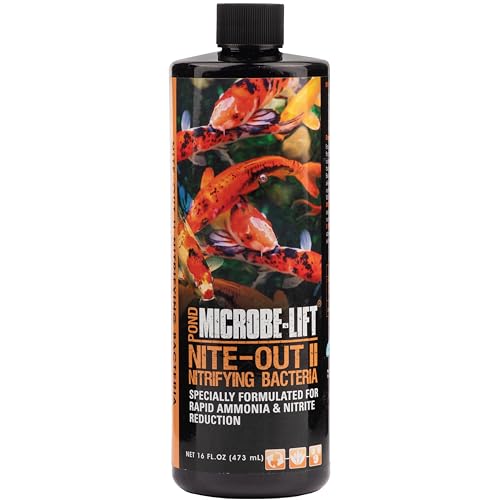 MICROBE-LIFT Nite-Out II Water Cleaner for Outdoor Ponds and Water Gardens, Rapid Ammonia and Nitrite Reduction (16 Ounces) - size: 16 Ounces