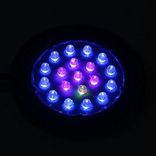 Aquarium Air Stone, 19 LEDs Round Bubble Generator Fish Bubble Light Air Pump Bubble Stone Lamp Colorful Fish Submersible Light Aquarium air Bubble Light