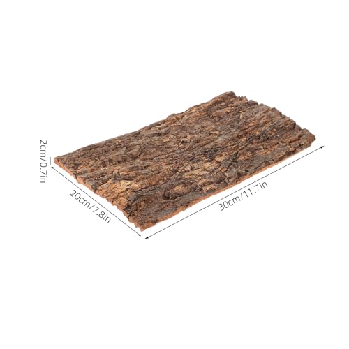 TOYANDONA 2pcs Natural Cork Bark Terrarium Background - 11. 8x7. 9in Reptile Climbing Mat Hideout, Habitat Decor for Bearded Dragon Lizard Gecko Spider Turtle Tank Supplies