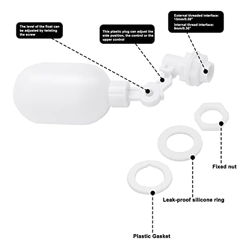 Electronic Float Ball Valve, Water Purifiers Float Valve Kit for Water tank Aquaculture Water Level Control (Included: 10M 3/8 inch PE Pipe+Hose Cutter+Float Valve+Ball Valve) - style: Electronic