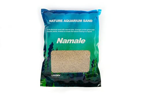 LANDEN Namale Aquarium Sand 11 lbs(3L), Super Natural for Aquarium Landscaping, Cosmetic Sand for Plant Tank, Fine Grain Natural Color River Sand for Freshwater or Blackwater Biotope Tank - size: M,3Lx1pk(11lbs)