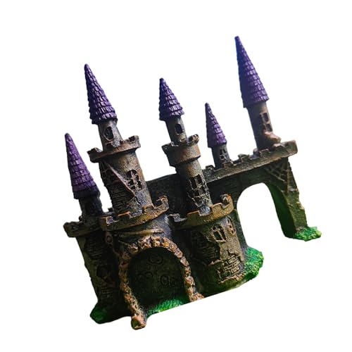 Aquarium Castles Statue Artificial Hideouts House Resin Aquarium Decorations Art Craft Terrarium Habitat Ornament