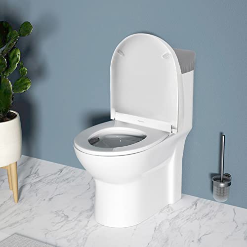 Toilet Tank Lid Cover, Bathroom Stretch Washable Spandex Toilet Tank Protector Cover with Elastic Bottom, Grey - color: Grey