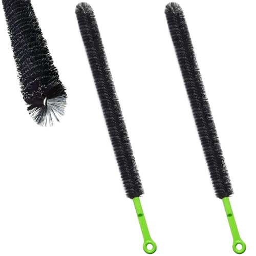 2 Pcs 17” Flexible Sink Drain Cleaner Brush Long Pipe Cleaner Brush for Cleaning Home Kitchen Sink Buthtub Snake Tube Hair Drain Clog Remover Brush for Shower and Tub Hair Clogs Bendable Sewer Drain