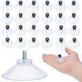 AccEncyc Suction Cup 40 mm Glass Suction Pads Clear PVC Sucker Pads Suction Holder Without Hooks for Bathroom Wall Door Glass Window Car Shade (Black, 24pcs) - size: 24Pcs Black