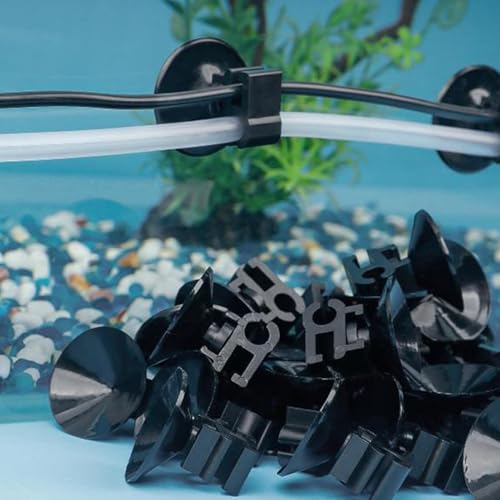 Aquarium Suction Cups for Tubing – 30 Pieces Holders, Fish Tank Cable Clips | Air Pump Power Cord Wire Tube Airline Hose LED Strip Decoration, Aquarium Accessories for Tanks and
