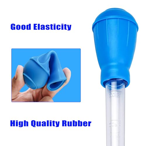 Aquarium Multifunction Dropper Pipette Manual Cleaner Water Changer Cleaning Tool Siphon Dropper Remover 30ml Coral Feeder Waste Cleaner for Fish Tank Aquarium Blue - color: Blue