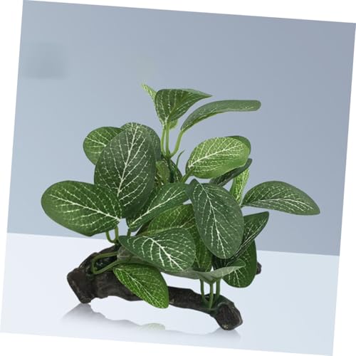 2pcs Aquarium Artificial Plastic Plants Fish Tank Accessories Leaf Hammock Pad Small Tank Decorations Plastic Fish Hides for Betta and Goldfish
