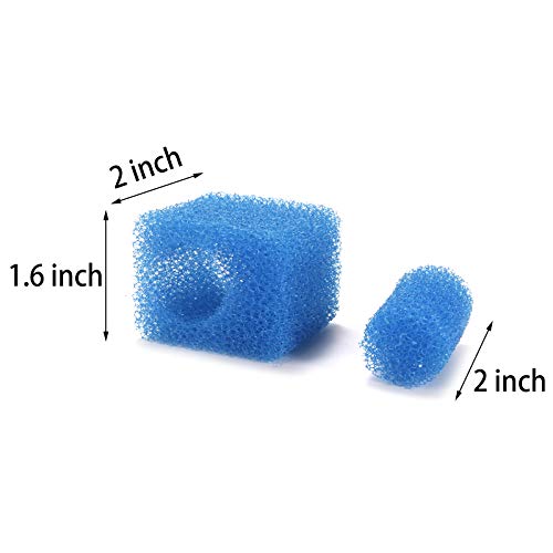 Submersible Water Pump Filter Aquarium Air Pump with 2 Section Filters for Fish Tank Turtle Tank Pond Saltwater Freshwater (3pcs Filter Replacement)