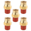 5PCS Quick Push to Connect Fittings, Brass Union Straight DOT Approved 1/2" Tube OD x 1/4" NPT Thread Air Suspension Kit for Truck Trailers and Air Brake System - size: 1/2" OD x 1/4" NPT, style: Quick Push Straight-5PCS
